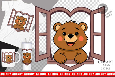 Clipart Heart Bear Sublimation artnoy 