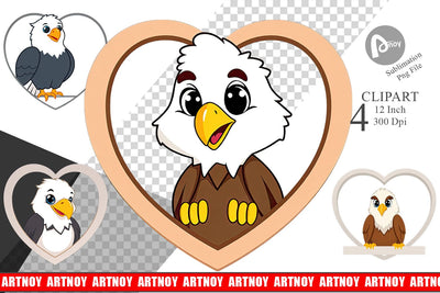 Clipart Heart Eagle Sublimation artnoy 