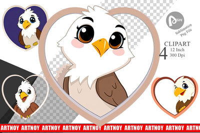Clipart Heart Eagle Sublimation artnoy 
