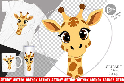 Clipart Heart Giraffe Sublimation artnoy 