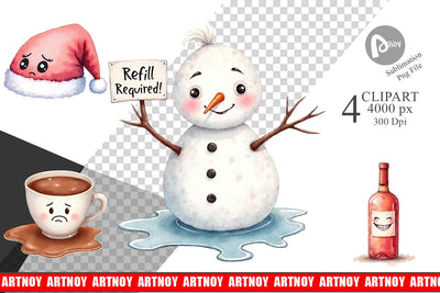 Clipart Holiday Hangover Sublimation artnoy 