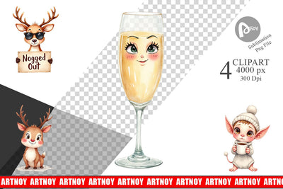 Clipart Holiday Hangover Sublimation artnoy 