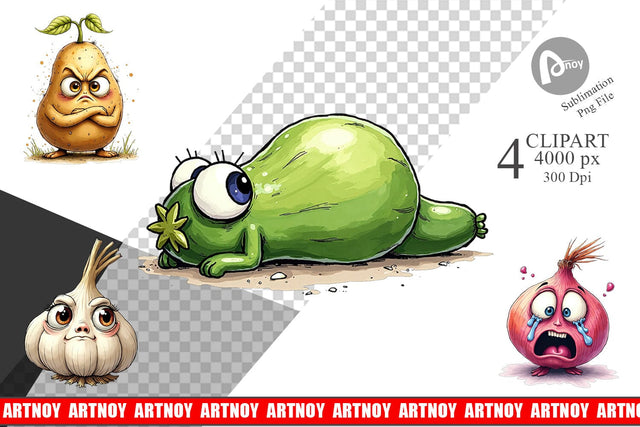 Clipart Judgmental Vegetables Sublimation artnoy 