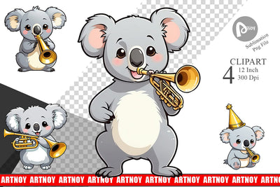Clipart Koala New Year Sublimation artnoy 