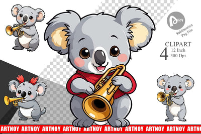 Clipart Koala New Year Sublimation artnoy 