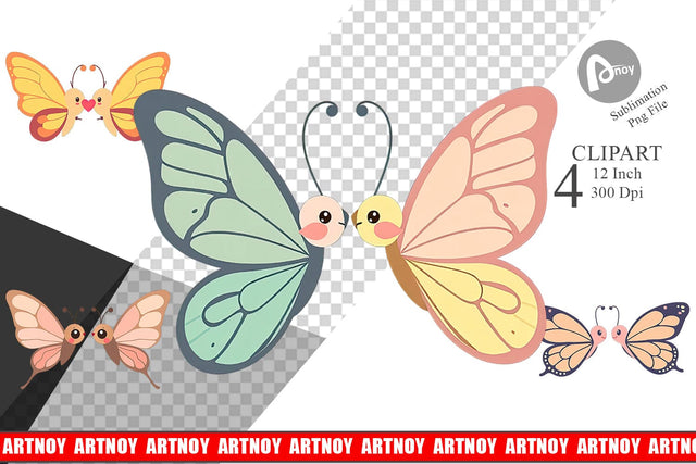 Clipart Love Butterfly Sublimation artnoy 