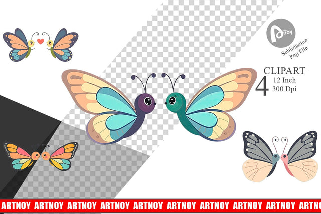 Clipart Love Butterfly Sublimation artnoy 