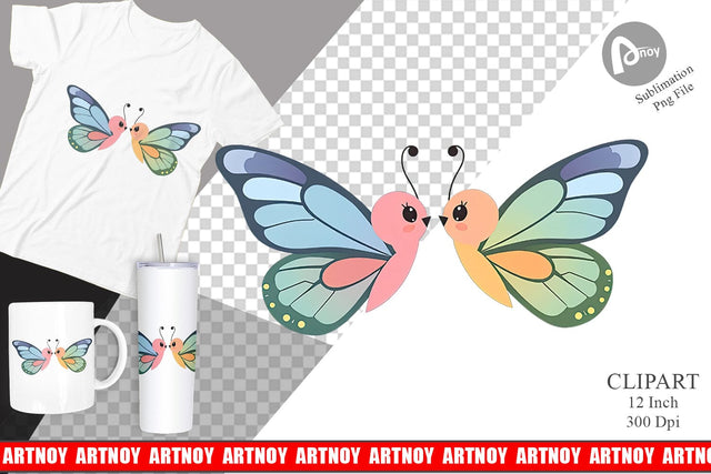 Clipart Love Butterfly Sublimation artnoy 