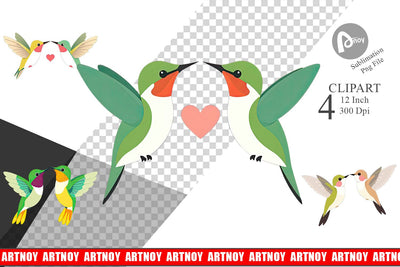 Clipart Love Hummingbird Sublimation artnoy 