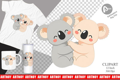 Clipart Love Koala Sublimation artnoy 