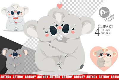 Clipart Love Koala Sublimation artnoy 