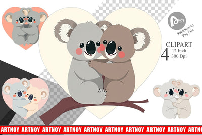 Clipart Love Koala Sublimation artnoy 