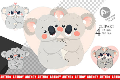 Clipart Love Koala Sublimation artnoy 