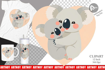 Clipart Love Koala Sublimation artnoy 