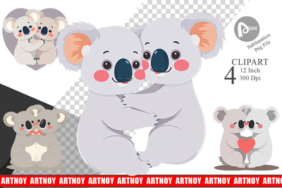 Clipart Love Koala Sublimation artnoy 