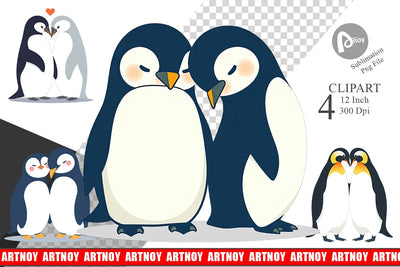 Clipart Love Penguin Sublimation artnoy 
