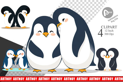 Clipart Love Penguin Sublimation artnoy 