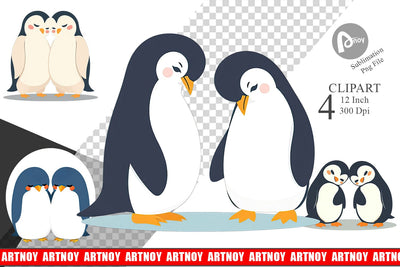 Clipart Love Penguin Sublimation artnoy 