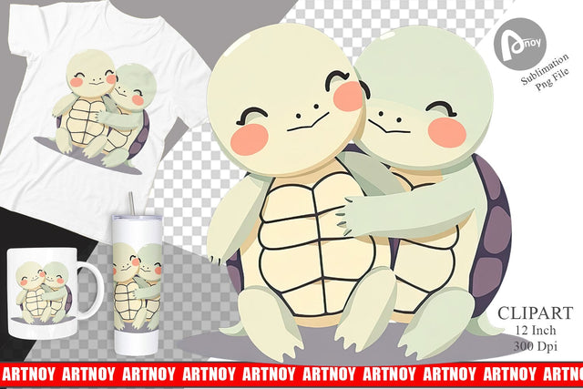Clipart Love Turtle Sublimation artnoy 