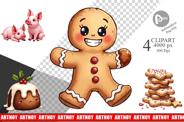 Clipart Lumpy Nordic Treats Sublimation artnoy 