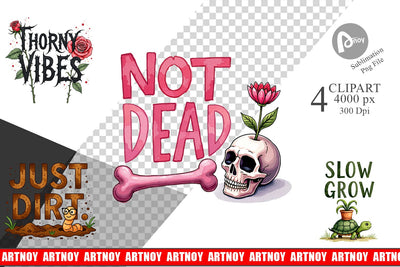 Clipart Messy Growth Reluctant Blooming Sublimation artnoy 