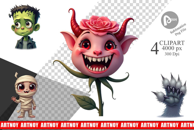 Clipart Monster Mashups Sublimation artnoy 