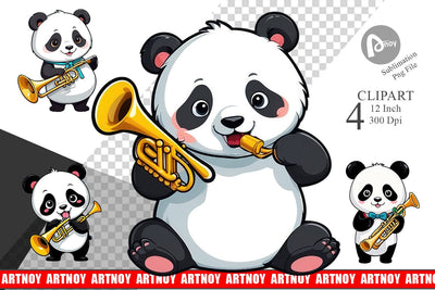Clipart Panda New Year Sublimation artnoy 