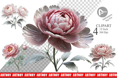 Clipart Peony Sketch Sublimation artnoy 