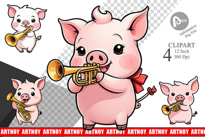Clipart Pig New Year Sublimation artnoy 