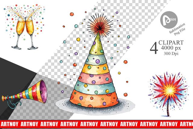 Clipart Quirky New Year Sublimation artnoy 