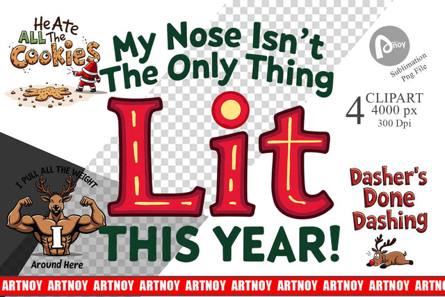 Clipart Reindeer Rants Sarcastic Sleigh Puller Quotes Sublimation artnoy 