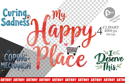 Clipart Retail Therapy Sarcasm Sublimation artnoy 