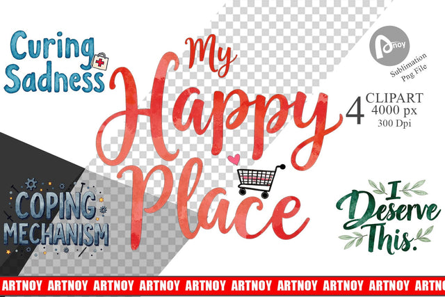 Clipart Retail Therapy Sarcasm Sublimation artnoy 