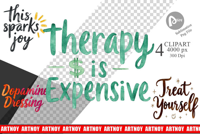 Clipart Retail Therapy Sarcasm Sublimation artnoy 