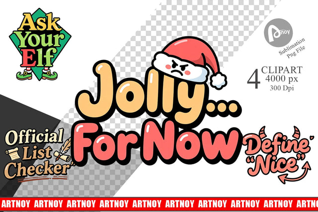 Clipart Sarcastic Santa Quotes Sublimation artnoy 