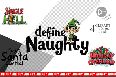 Clipart Sarcastic Santa's Workshop Quotes Sublimation artnoy 