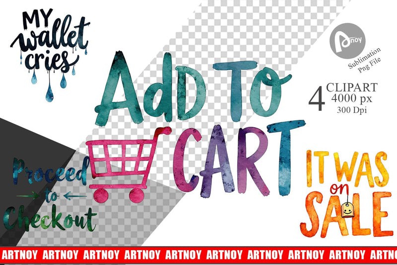 Clipart Sarcastic Shopper Quote Sublimation artnoy 