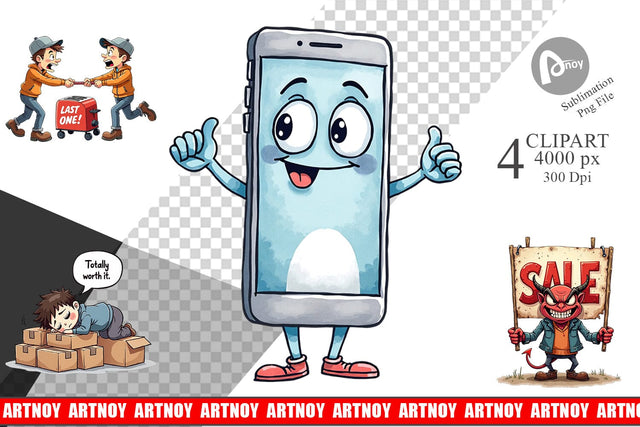 Clipart Sarcastic Shopper Sublimation artnoy 