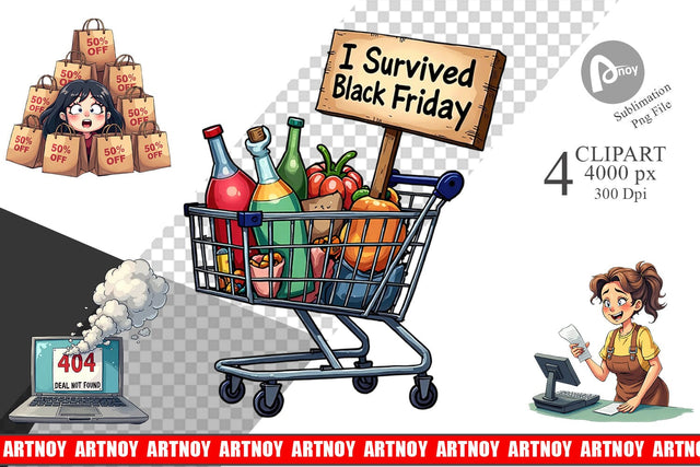 Clipart Sarcastic Shopper Sublimation artnoy 