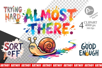 Clipart Sarcastic Sunshine Cynical Hope Watercolor Sublimation artnoy 