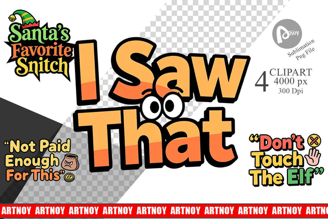 Clipart Sassy Elf Quote Sublimation artnoy 