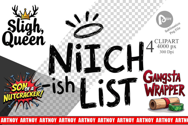 Clipart Sassy Reindeer Games Sublimation artnoy 