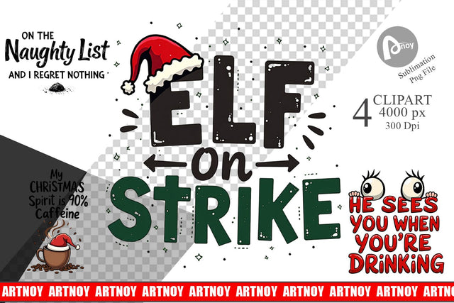 Clipart Sassy Santa's Sayings Sarcastic Christmas Quotes Sublimation artnoy 