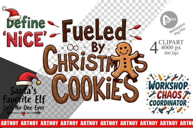 Clipart Sassy Santa's Sayings Sarcastic Christmas Quotes Sublimation artnoy 