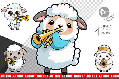 Clipart Sheep New Year Sublimation artnoy 