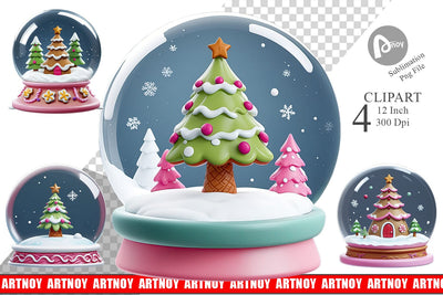 Clipart Snow Globe Sublimation artnoy 