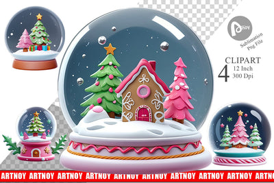 Clipart Snow Globe Sublimation artnoy 