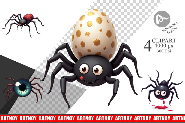 Clipart Spider Twists Sublimation artnoy 
