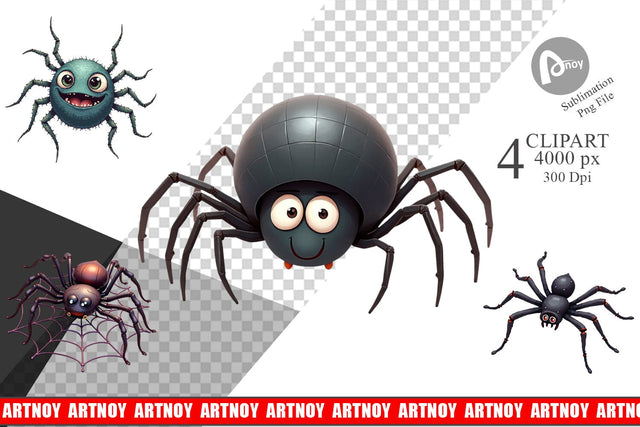 Clipart Spider Twists Sublimation artnoy 