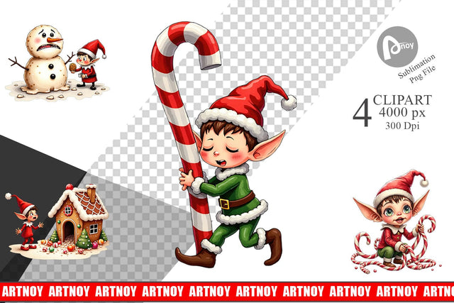 Clipart UglyCute Christmas Bake-Off Disaster Sublimation artnoy 